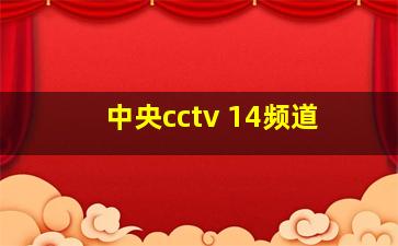 中央cctv 14频道